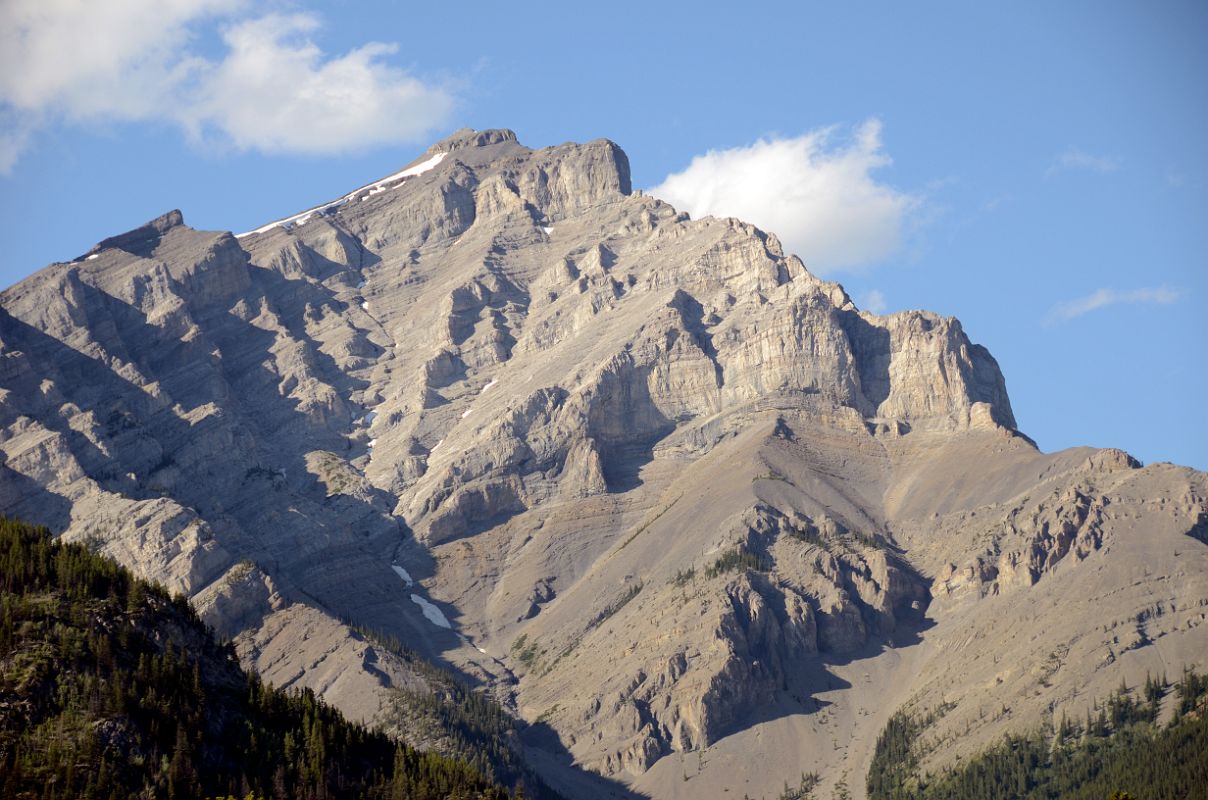 21 Cascade Mountain Close Up In The Afternoon From Banff In Summer
